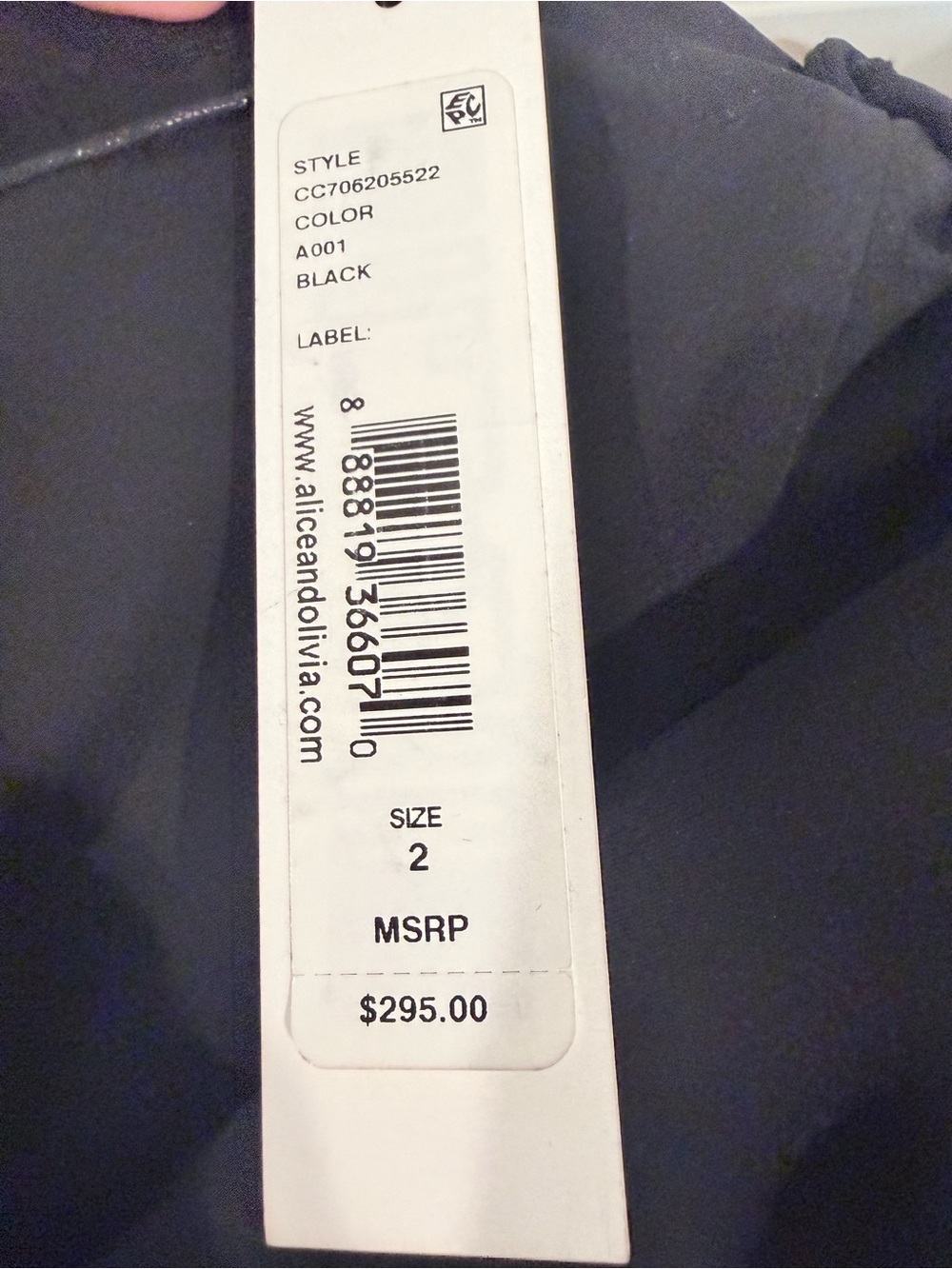 Alice + Olivia Black Satin Cowl Midi Slip Dress - Picture 4 of 4